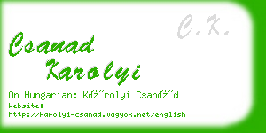 csanad karolyi business card